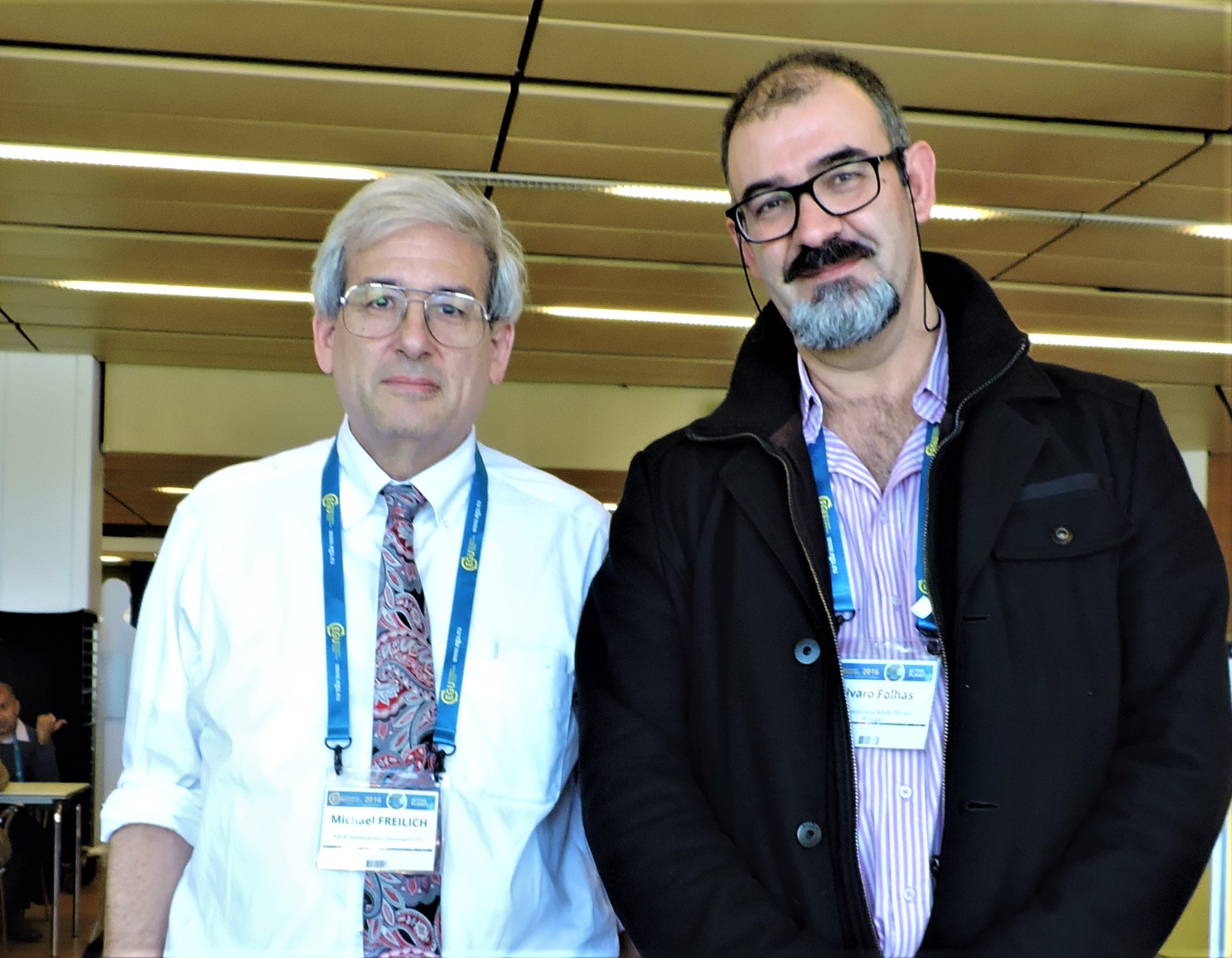 Dr. Michael Freilich (diretor na divisão de Ciências da Terra da NASA) e eu. Viena, 2016.